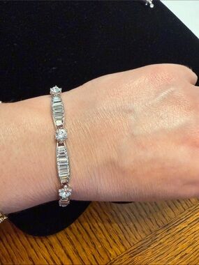 Nolan Miller Silver Tennis Bracelet